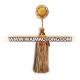 Oem service golden lurex small decorative key tassels