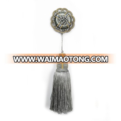 Key tassel fringe trimming with small tassels for curtain mousquito net tent