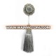 Key tassel fringe trimming with small tassels for curtain mousquito net tent