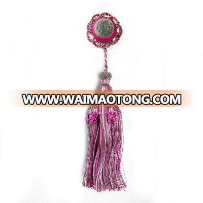 Wholesale china trade viscose decorative key tassels with bead